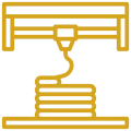 Stylized 3D printing symbol